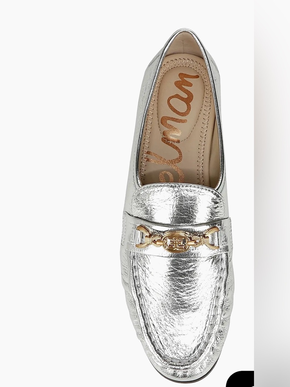 Sam Edelman Lucca Textured Metallic Loafers – Size 8 - EUC